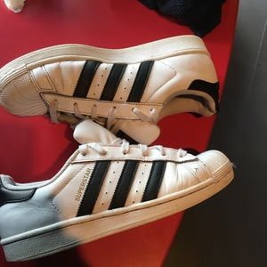 Adidas Superstar White/Black sneakers size 7.5